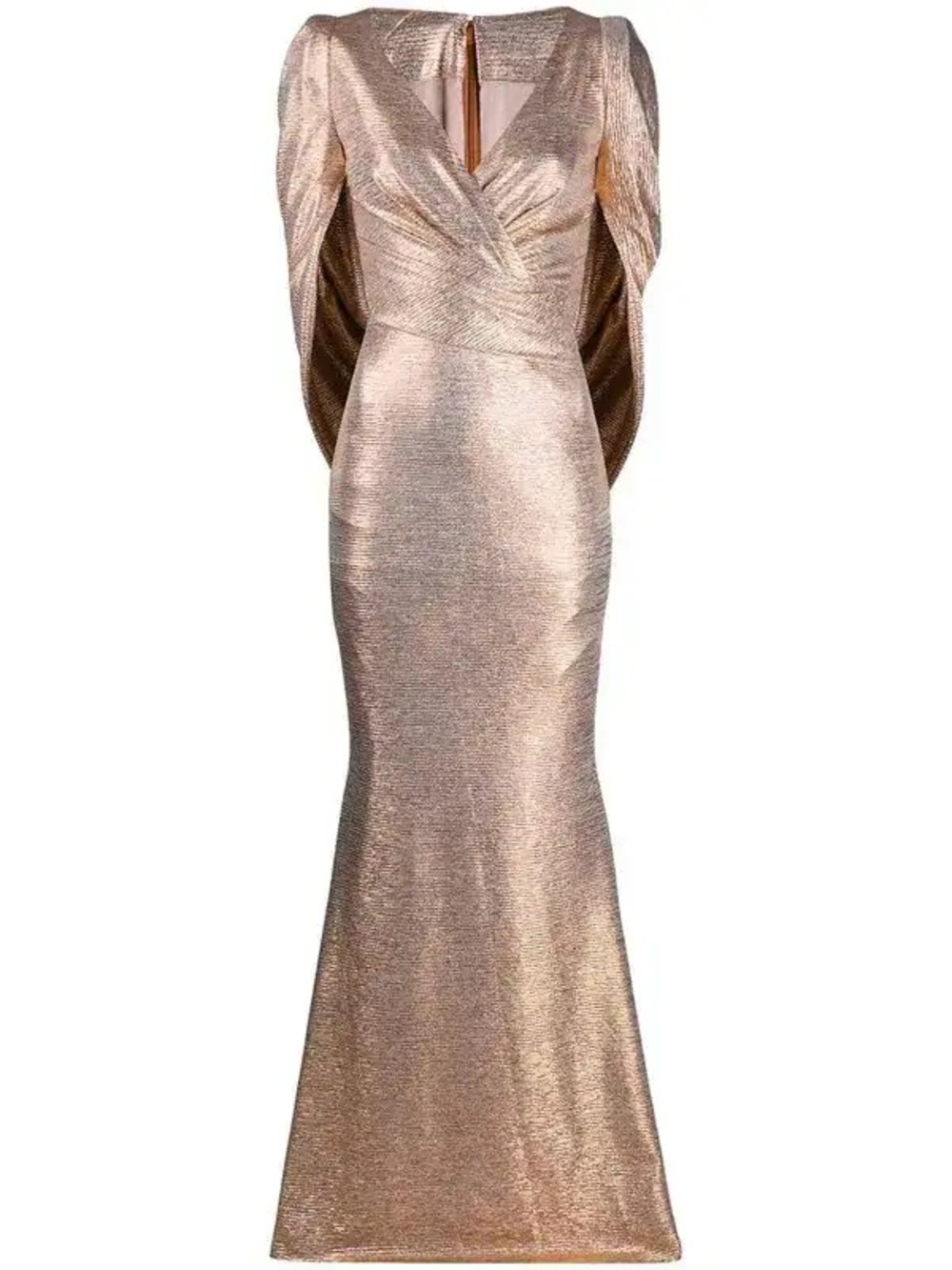 TALBOT RUNHOF Mirrorball Stretch Draped Gown Size 34/4 $1749